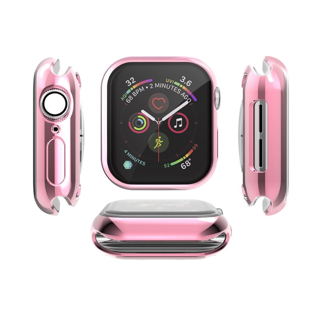 Apple Watch Series 1-3 38mm Gennemsigtig Silikone Bumper  - Pink#serie_2