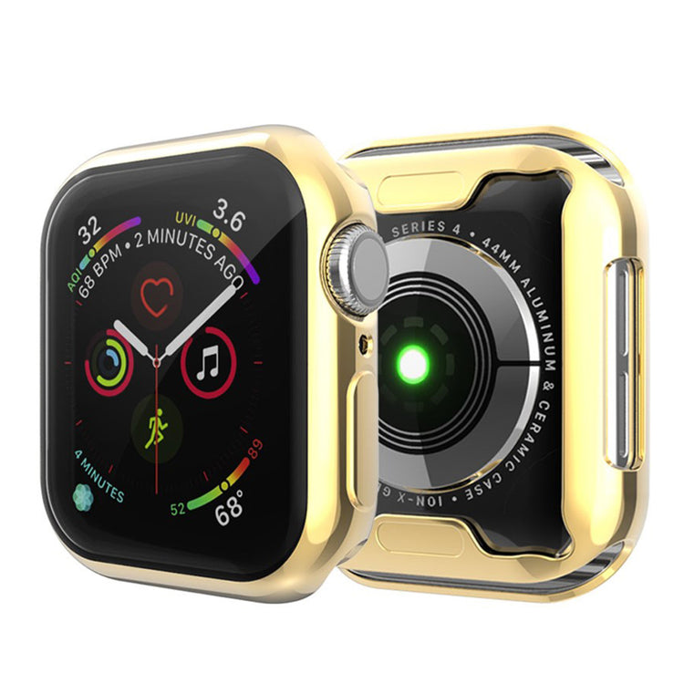 Apple Watch Series 1-3 38mm Gennemsigtig Silikone Bumper  - Guld#serie_4