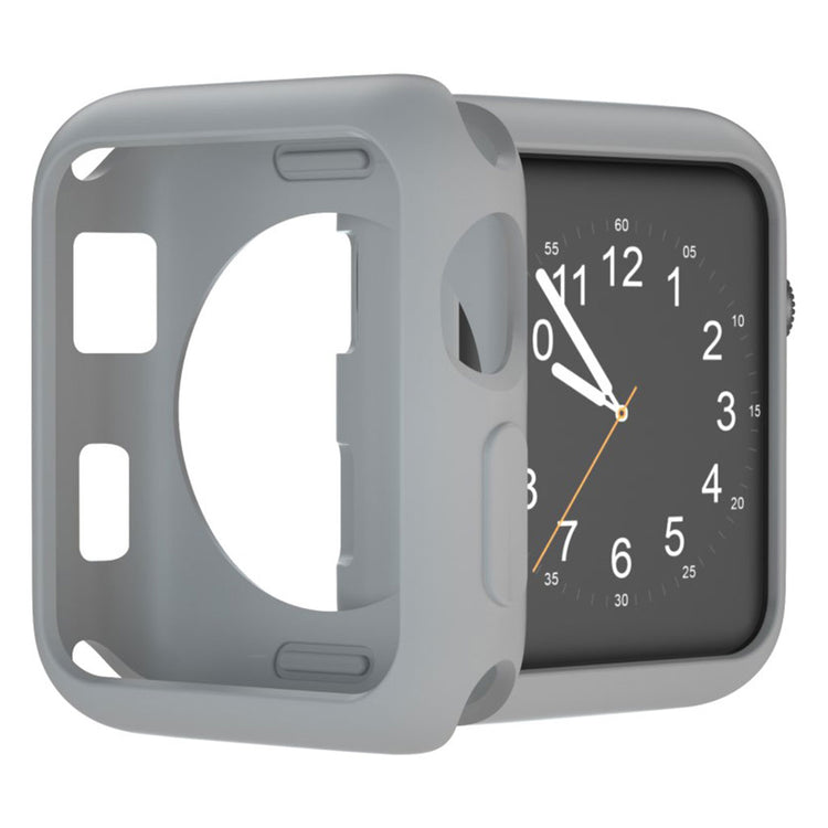 Vildt Fed Apple Watch Series 1-3 38mm Silikone Cover - Sølv#serie_4