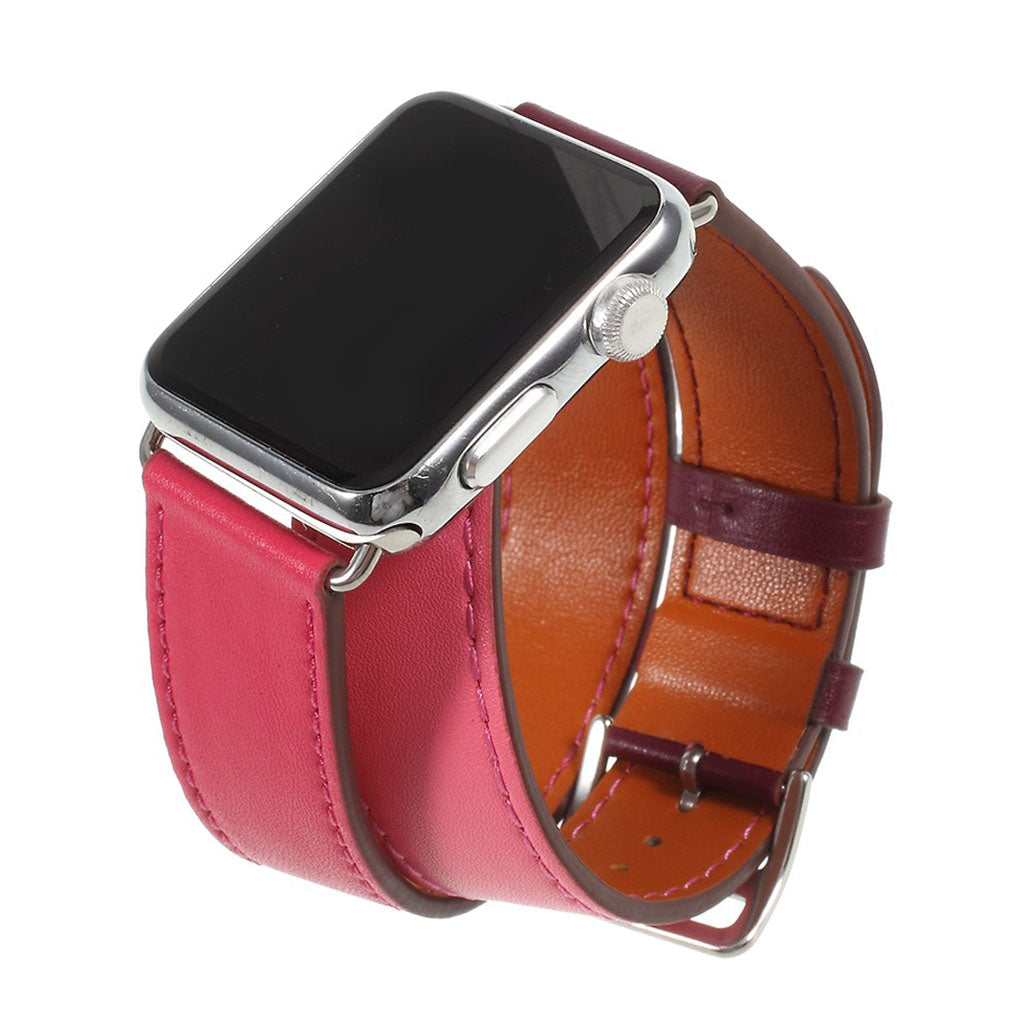 Mega skøn Apple Watch Series 4 40mm Ægte læder Rem - Pink#serie_1