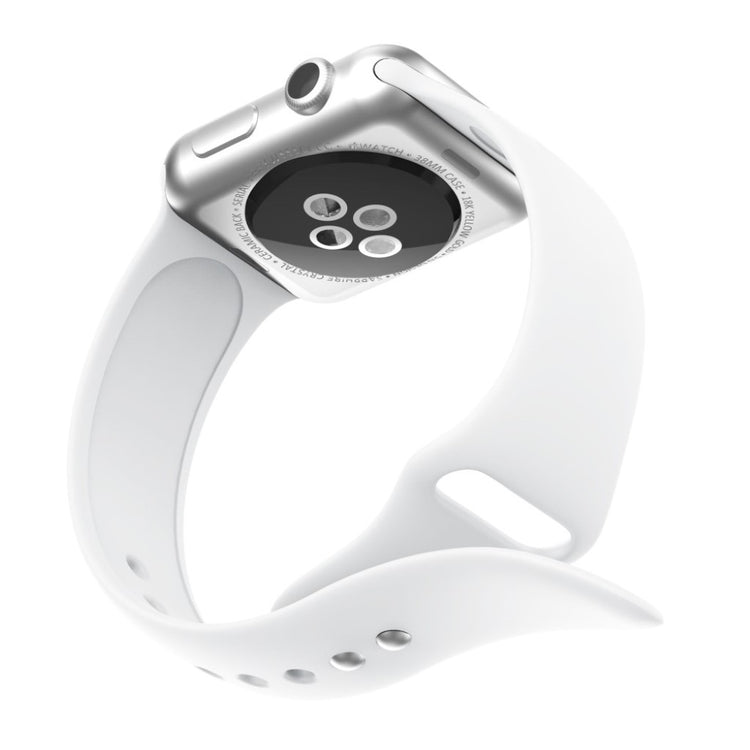 Vildt nydelig Apple Watch Series 4 40mm Silikone Rem - Hvid#serie_2