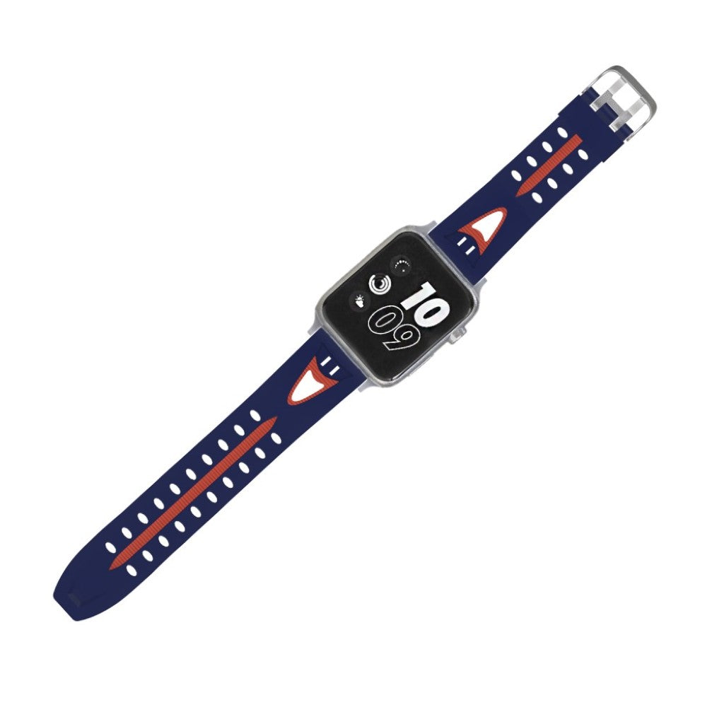 Meget kønt Apple Watch Series 4 40mm Silikone Rem - Blå#serie_8