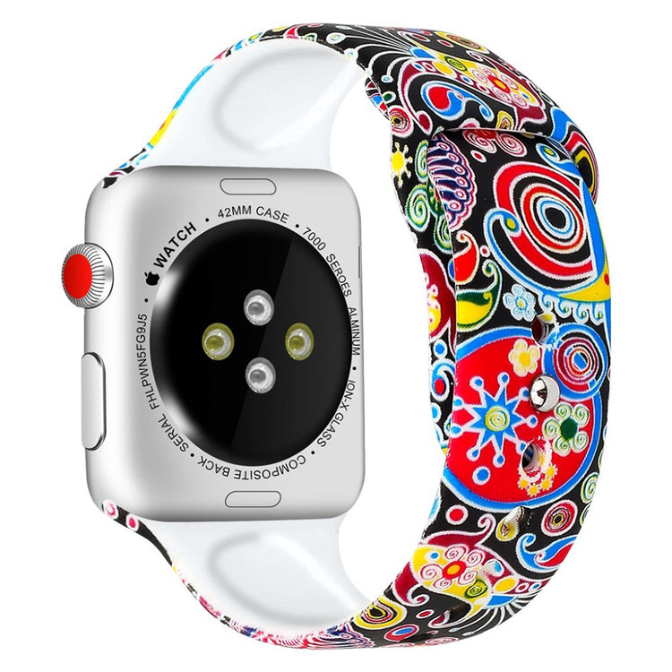 Godt Apple Watch Series 4 40mm Silikone Rem - Flerfarvet#serie_3