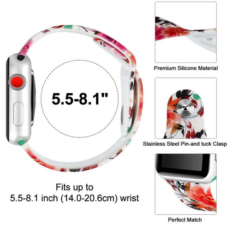 Godt Apple Watch Series 4 40mm Silikone Rem - Flerfarvet#serie_4