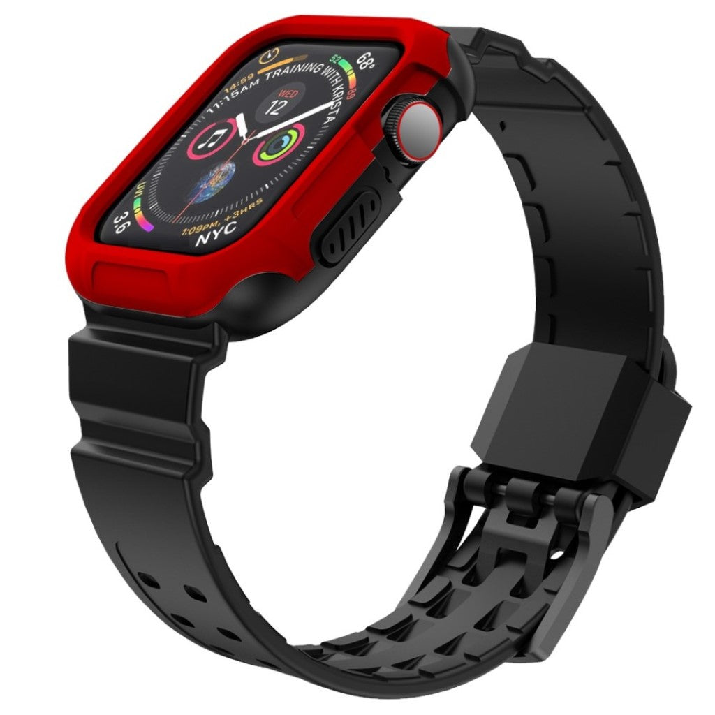 Helt vildt nydelig Apple Watch Series 4 40mm Silikone Rem - Rød#serie_3