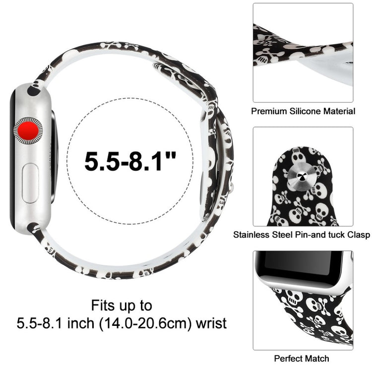 Fed Apple Watch Series 4 44mm Silikone Rem - Flerfarvet#serie_6