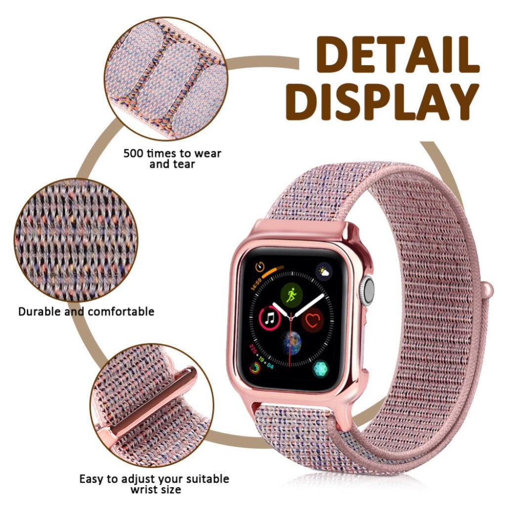 Meget flot Apple Watch Series 4 44mm Nylon Rem - Pink#serie_3