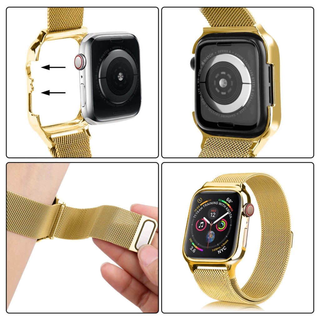 Glimrende Apple Watch Series 4 44mm Metal Rem - Guld#serie_5