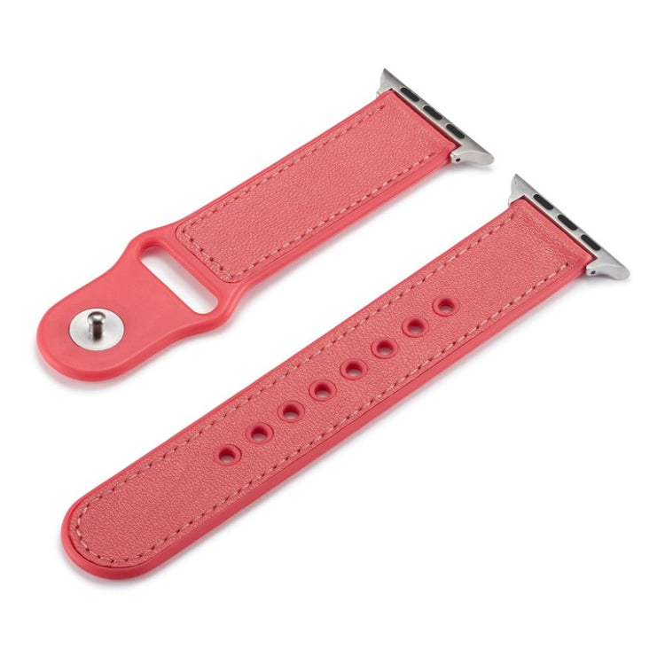 Vildt pænt Apple Watch Series 4 44mm Ægte læder Rem - Pink#serie_8