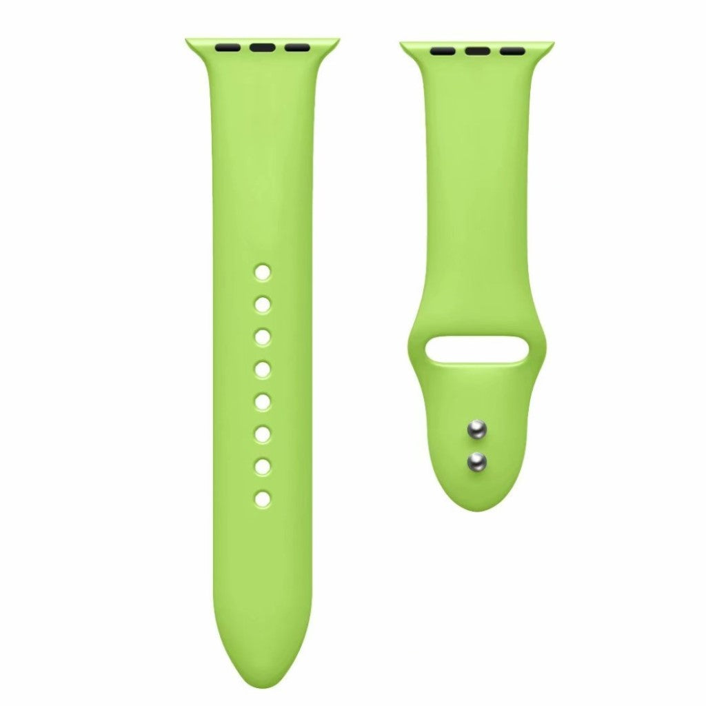 Rigtigt kønt Apple Watch Series 4 44mm Silikone Rem - Grøn#serie_9