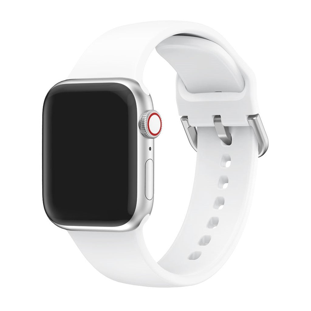 Vildt holdbart Apple Watch Series 5 40mm Silikone Rem - Hvid#serie_2