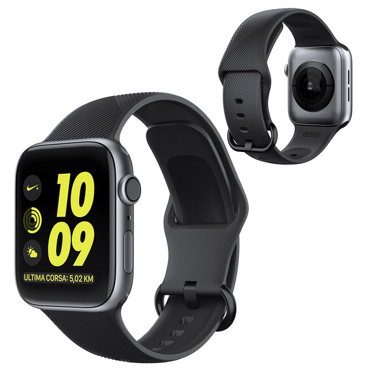 Helt vildt kønt Apple Watch Series 5 40mm Silikone Rem - Sort#serie_096