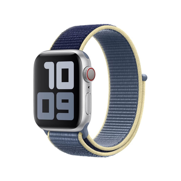 Super elegant Apple Watch Series 5 40mm Nylon Rem - Blå#serie_9