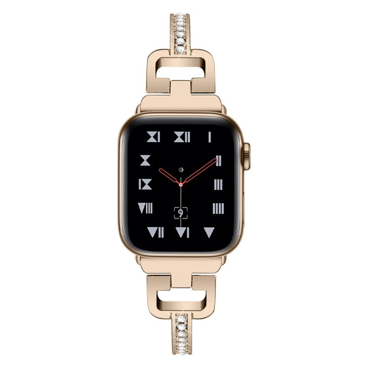  Apple Watch Series 5 44mm / Apple Watch 44mm Metal og Rhinsten Rem - Guld#serie_1