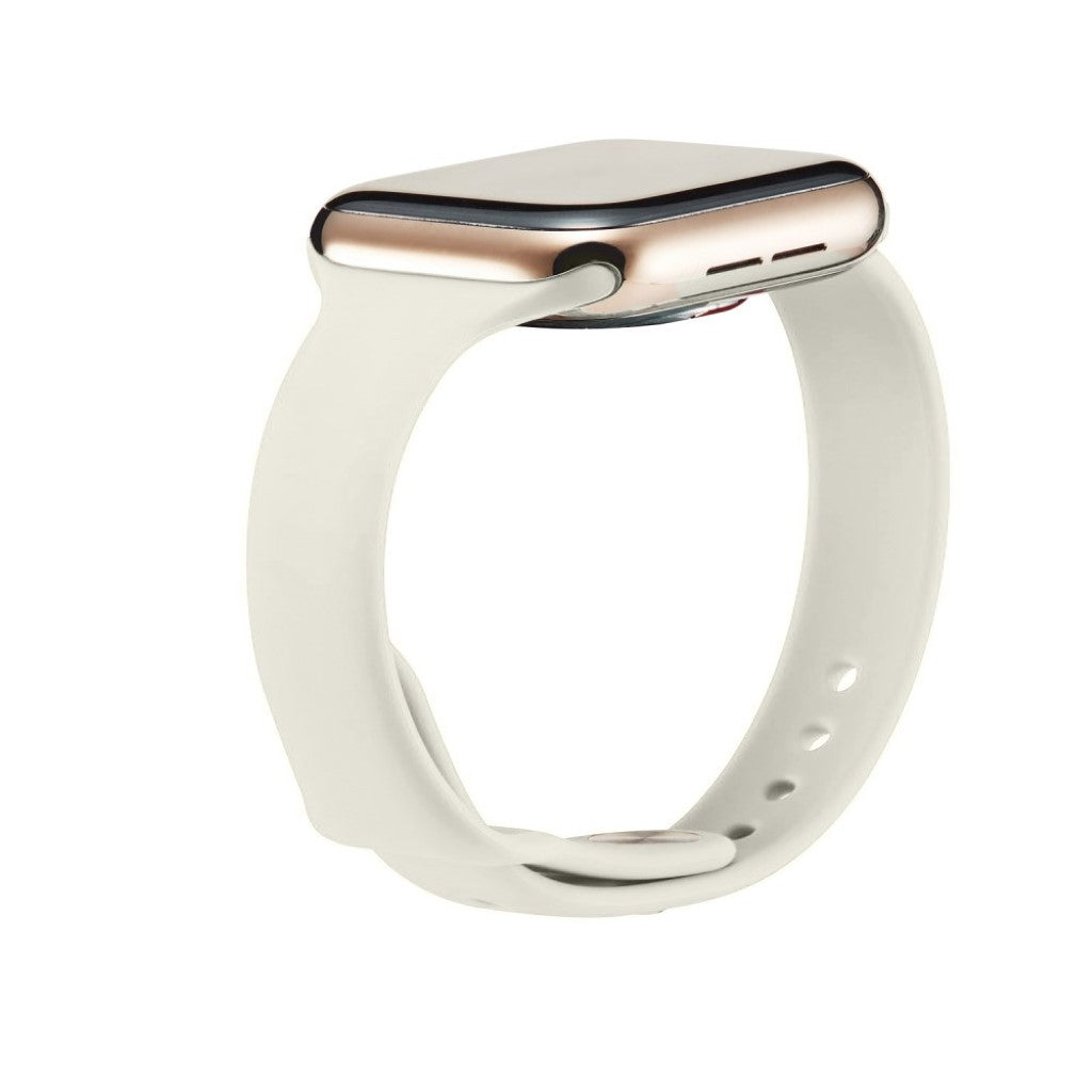  Apple Watch Series 5 44mm / Apple Watch 44mm Silikone Rem - Hvid#serie_3