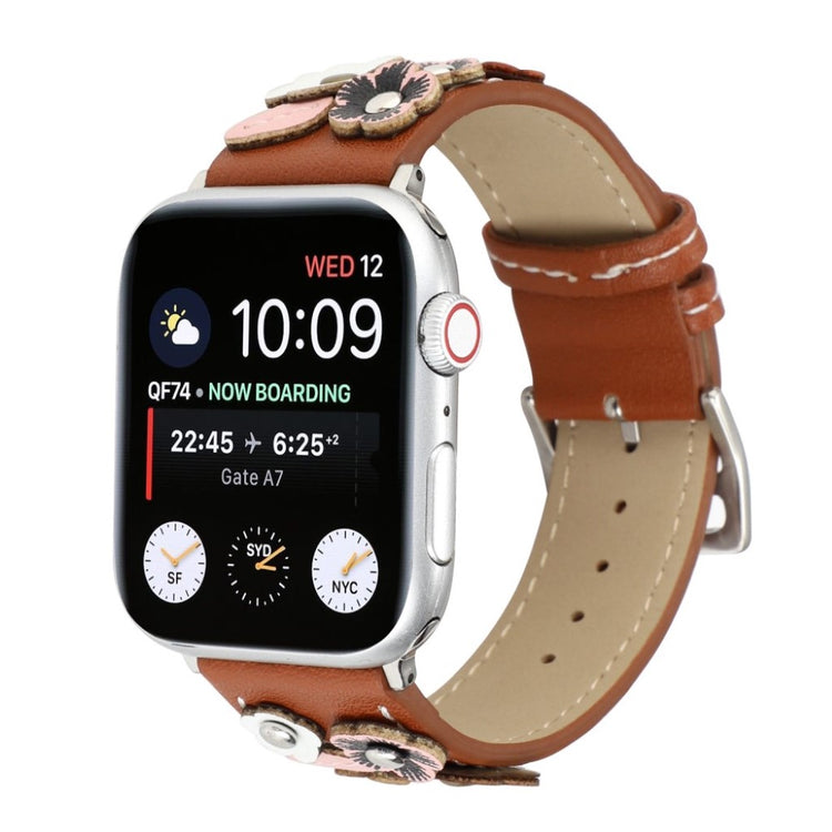  Apple Watch Series 5 44mm / Apple Watch 44mm Ægte læder Rem - Brun#serie_3