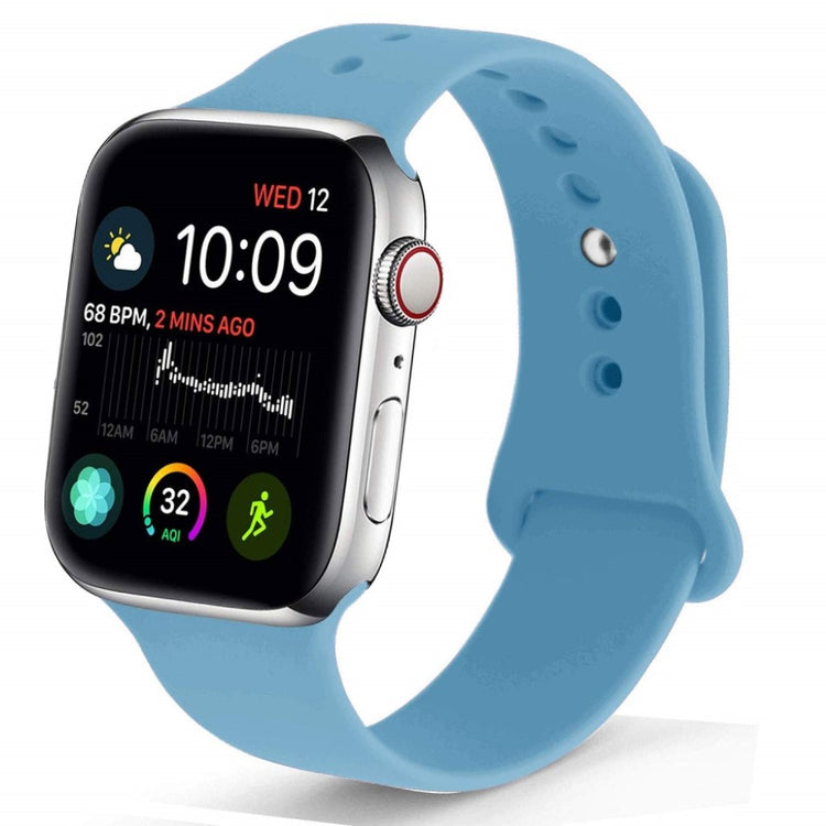 Rigtigt sejt Apple Watch Series 5 44mm Silikone Rem - Blå#serie_5