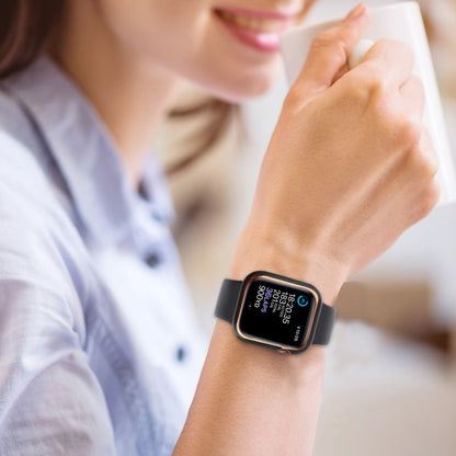 Meget Flot Universal Apple Cover med Skærmbeskytter i Plastik og Hærdet Glas - Sort#serie_1