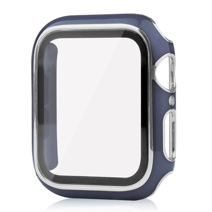 Meget Flot Universal Apple Cover med Skærmbeskytter i Plastik og Hærdet Glas - Blå#serie_10