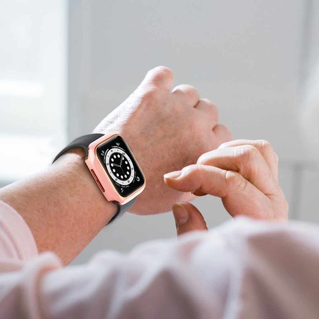 Meget Flot Universal Apple Cover med Skærmbeskytter i Plastik og Hærdet Glas - Pink#serie_4