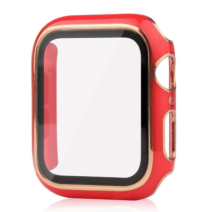 Meget Flot Universal Apple Cover med Skærmbeskytter i Plastik og Hærdet Glas - Rød#serie_7
