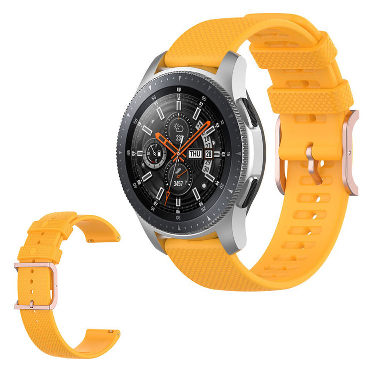  Samsung Galaxy Watch 3 (45mm) / Samsung Galaxy Watch (46mm) Silikone Rem - Gul#serie_7
