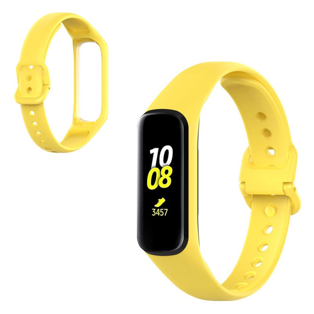 Vildt flot Samsung Gear Fit2 Silikone Rem - Gul#serie_5