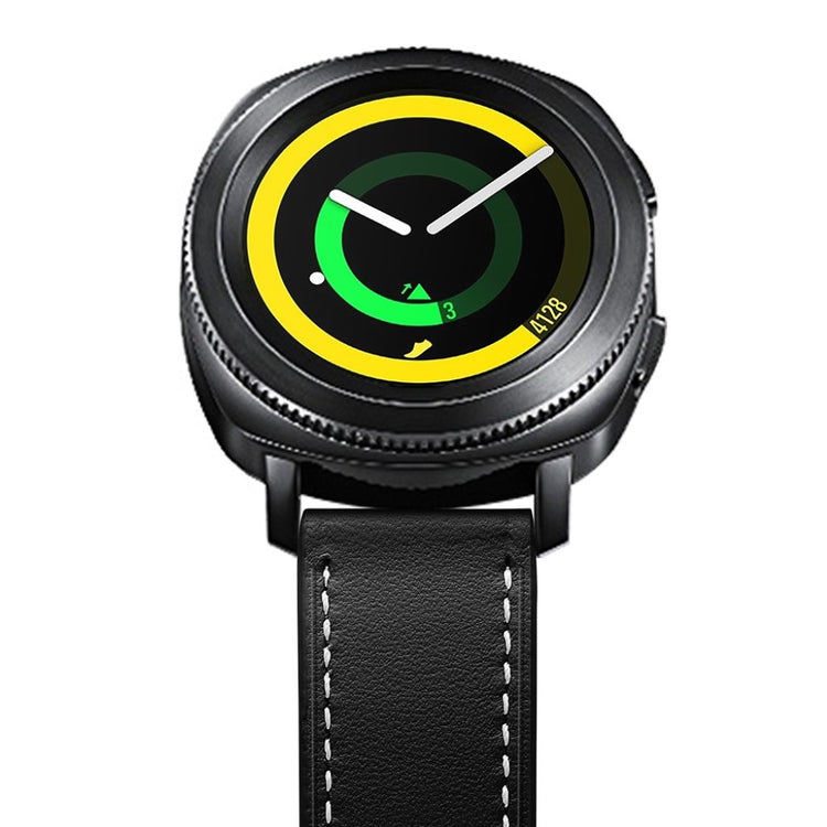 Helt vildt sejt Samsung Gear Sport Ægte læder Rem - Sort#serie_2