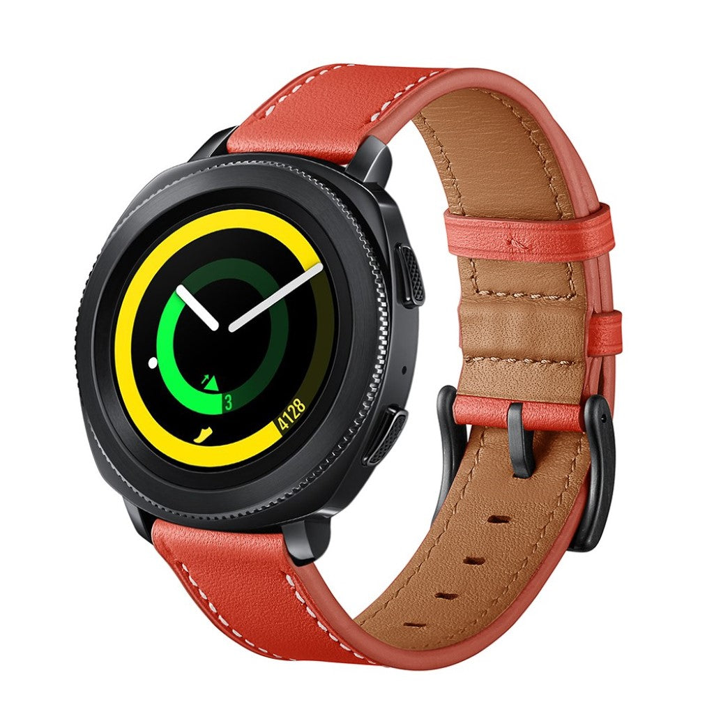 Helt vildt sejt Samsung Gear Sport Ægte læder Rem - Rød#serie_5