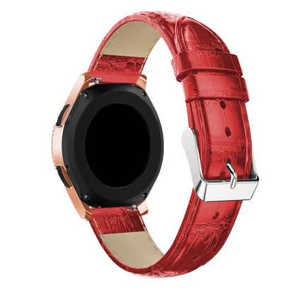 Rigtigt smuk Samsung Galaxy Watch (42mm) Ægte læder Rem - Rød#serie_3