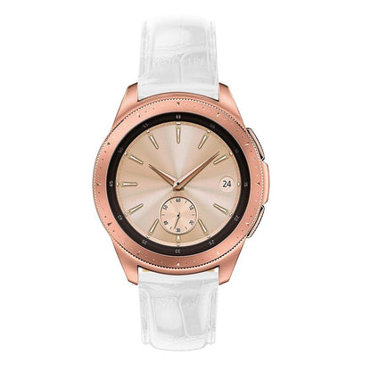 Rigtigt smuk Samsung Galaxy Watch (42mm) Ægte læder Rem - Hvid#serie_4