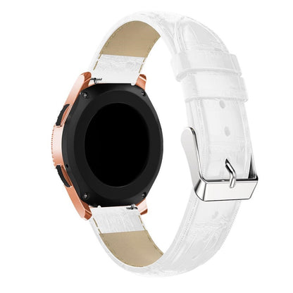 Rigtigt smuk Samsung Galaxy Watch (42mm) Ægte læder Rem - Hvid#serie_4