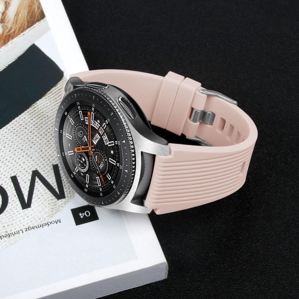 Helt vildt nydelig Samsung Galaxy Watch (46mm) Silikone Rem - Pink#serie_3