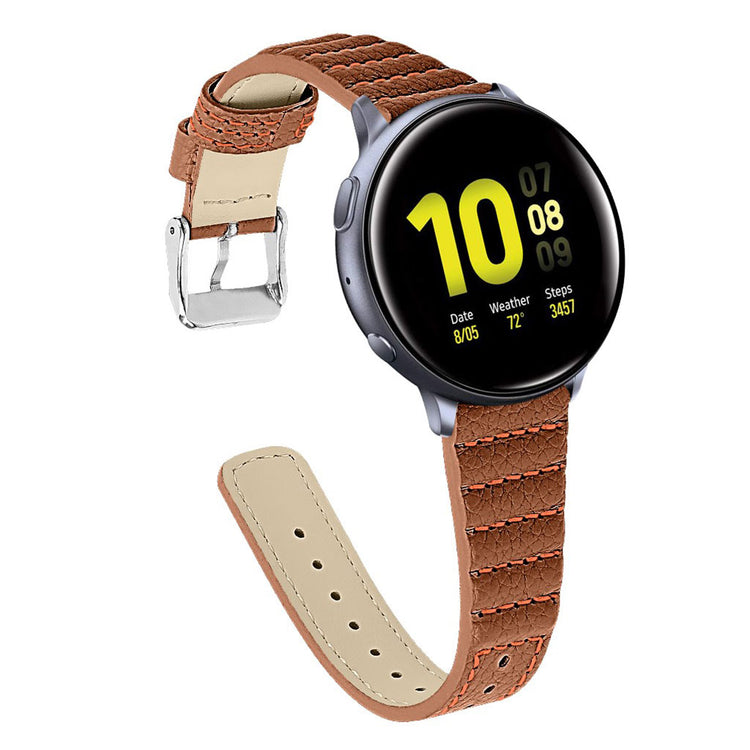 Meget nydelig Samsung Galaxy Watch (46mm) Ægte læder Rem - Brun#serie_6