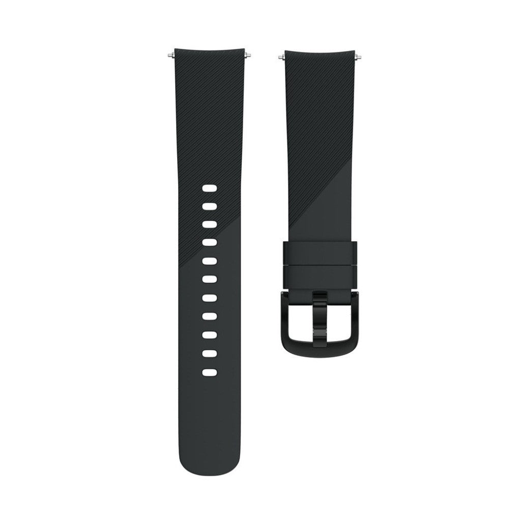 Mega holdbart Samsung Galaxy Watch Active Silikone Rem - Sort#serie_1