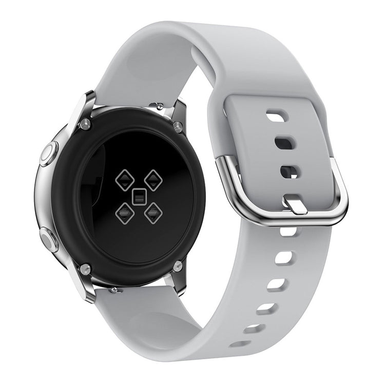 Vildt fed Samsung Galaxy Watch Active Silikone Rem - Sølv#serie_3