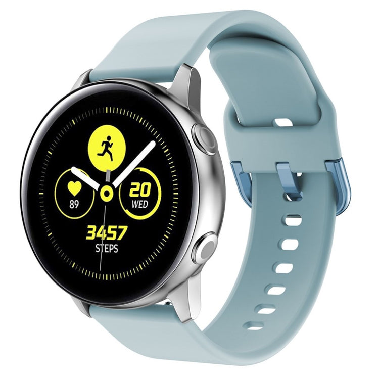 Vildt fed Samsung Galaxy Watch Active Silikone Rem - Blå#serie_8