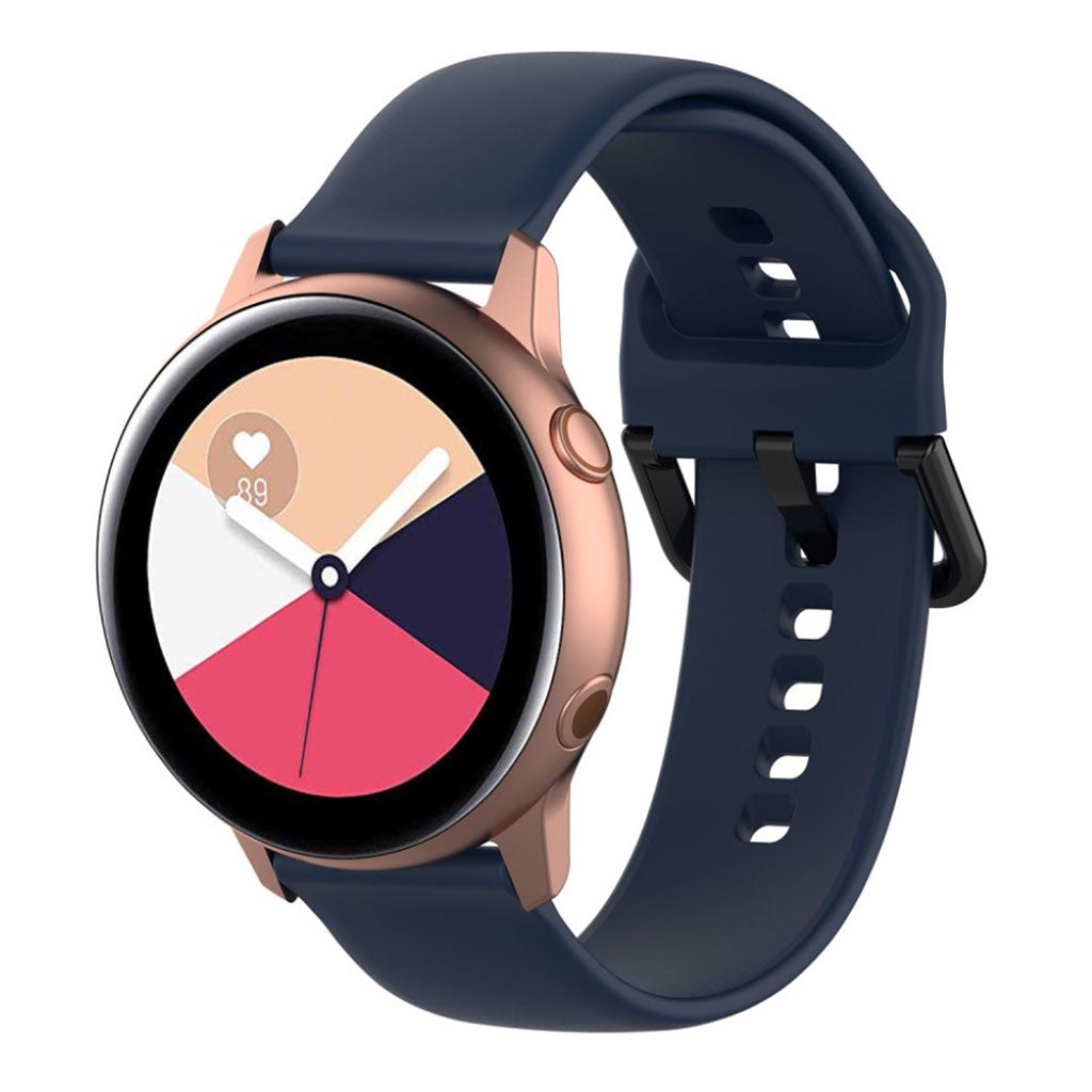 Tidsløst Samsung Galaxy Watch Active Silikone Rem - Blå#serie_9