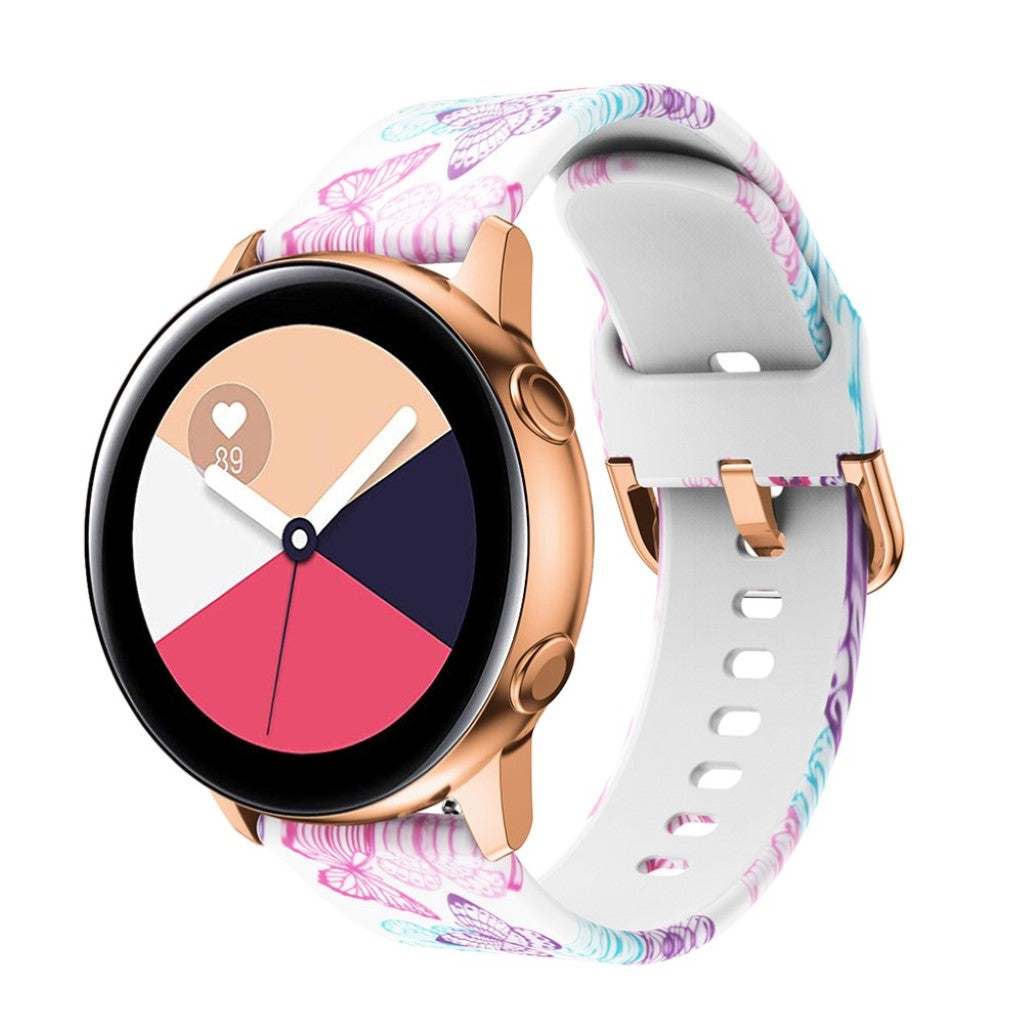 Skøn Samsung Galaxy Watch Active Silikone Rem - Flerfarvet#serie_6