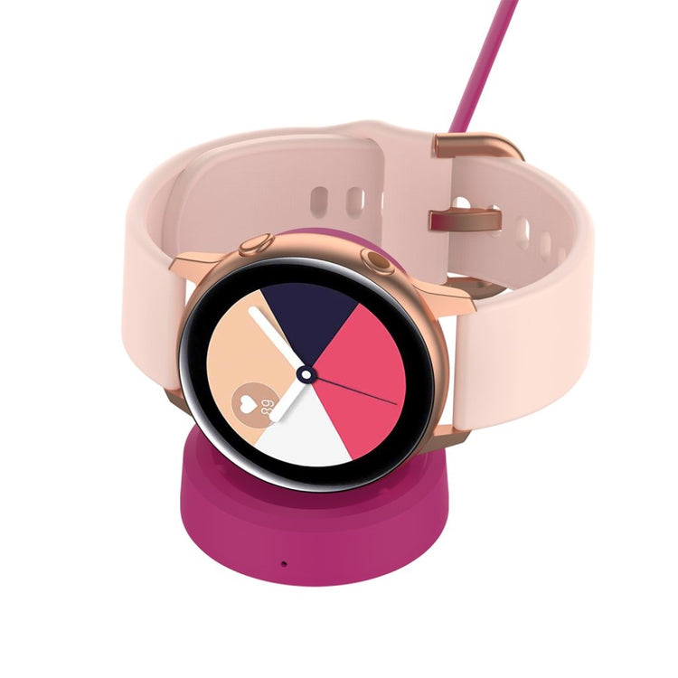 Plastik Samsung Galaxy Watch Active Trådløs   USB Ladestation - Lilla#serie_4