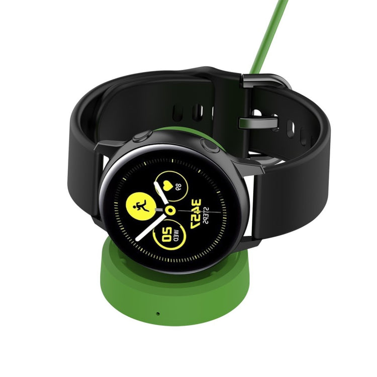 Plastik Samsung Galaxy Watch Active Trådløs   USB Ladestation - Grøn#serie_5