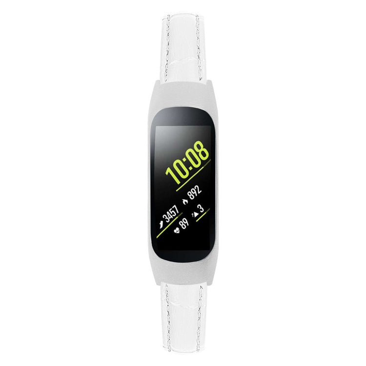 Mega slidstærk Samsung Galaxy Fit-e Ægte læder Rem - Hvid#serie_2