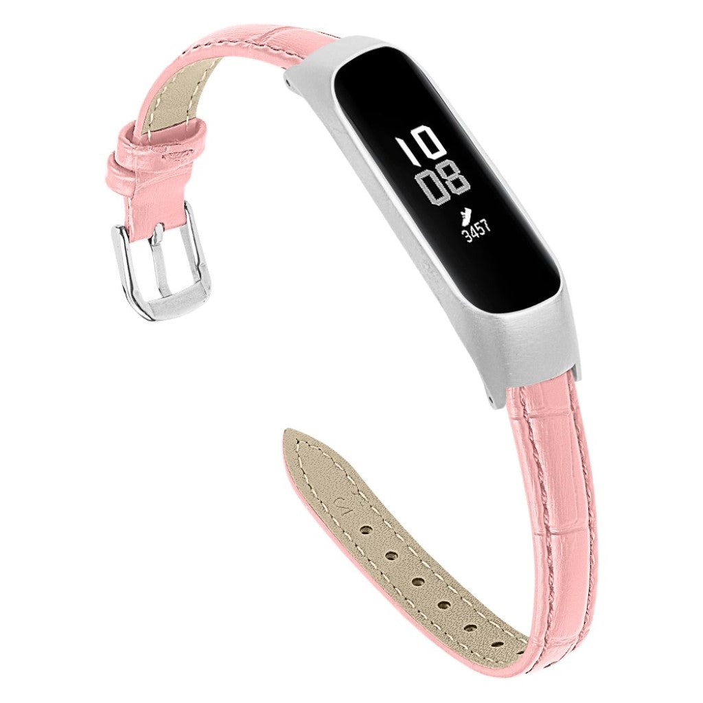 Mega slidstærk Samsung Galaxy Fit-e Ægte læder Rem - Pink#serie_4