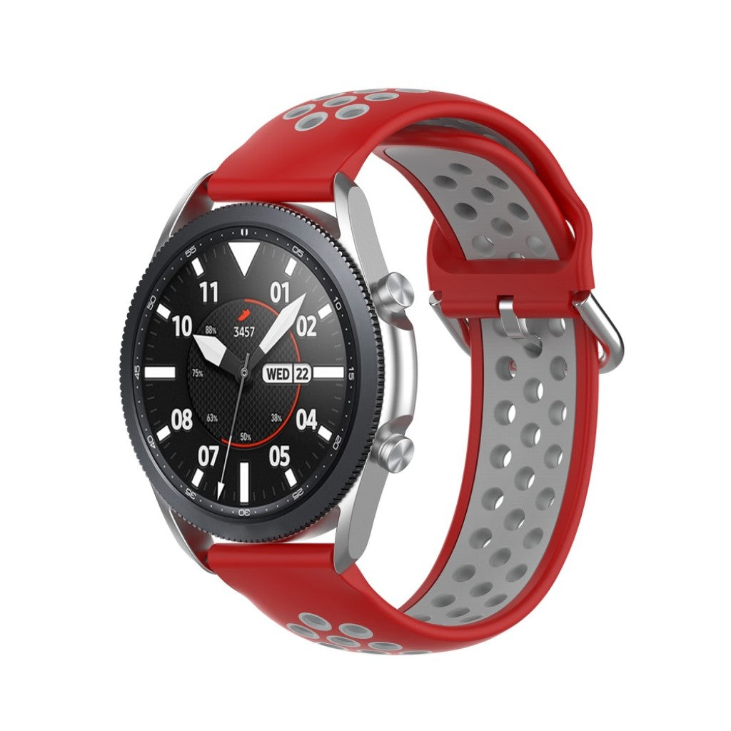 Klassisk Samsung Galaxy Watch 3 (45mm) Silikone Rem - Rød#serie_10