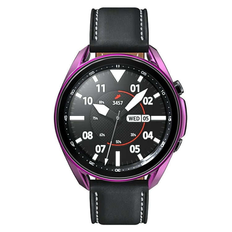 Samsung Galaxy Watch 3 (45mm) Holdbar Silikone Bumper  - Lilla#serie_11