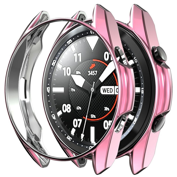 Samsung Galaxy Watch 3 (45mm) Holdbar Silikone Bumper  - Pink#serie_2