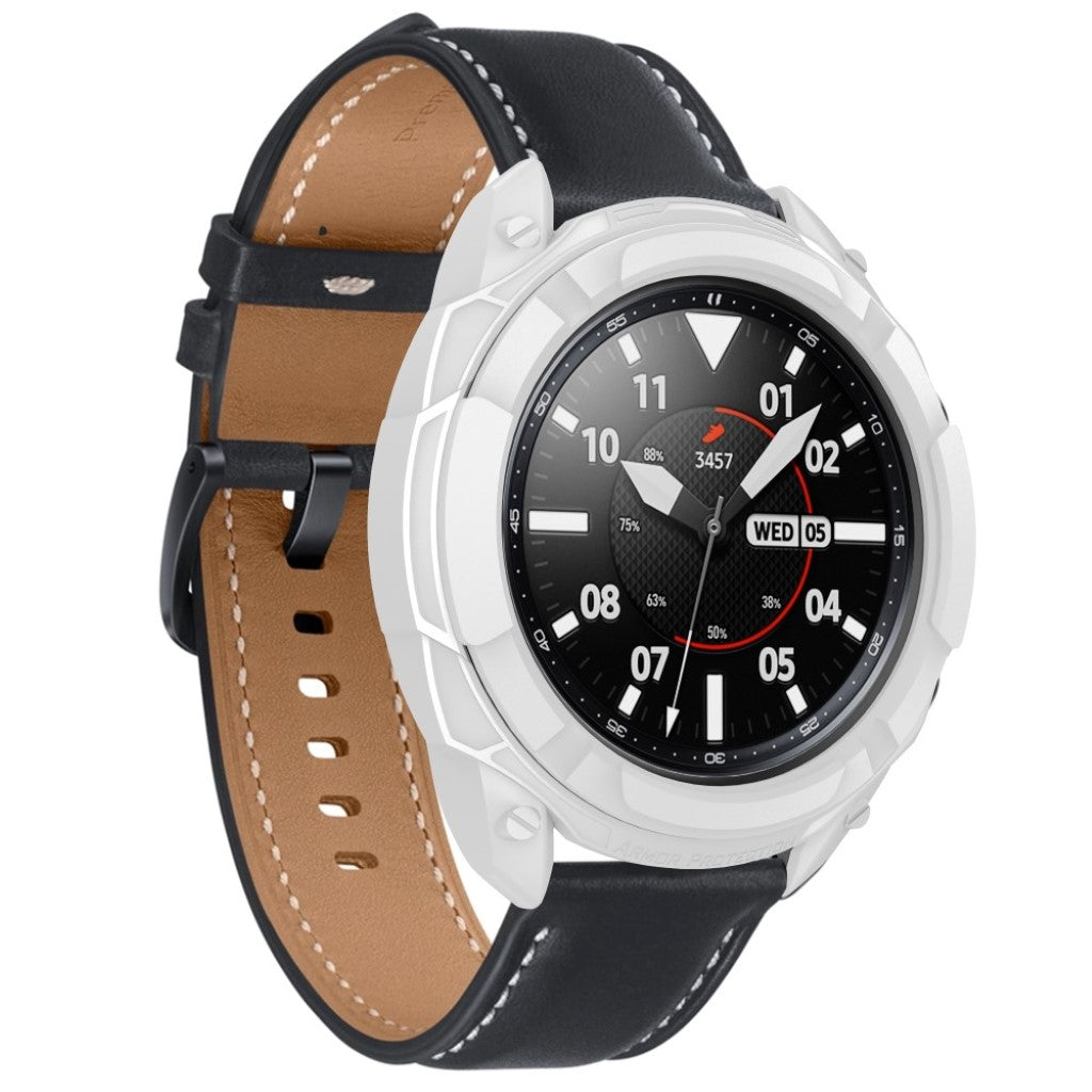 Samsung Galaxy Watch 3 (45mm) Beskyttende Silikone Bumper  - Hvid#serie_1