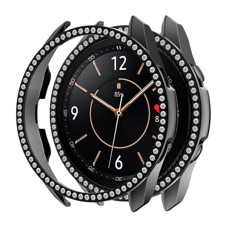 Samsung Galaxy Watch 3 (45mm)  Plastik og Rhinsten Bumper  - Sort#serie_3