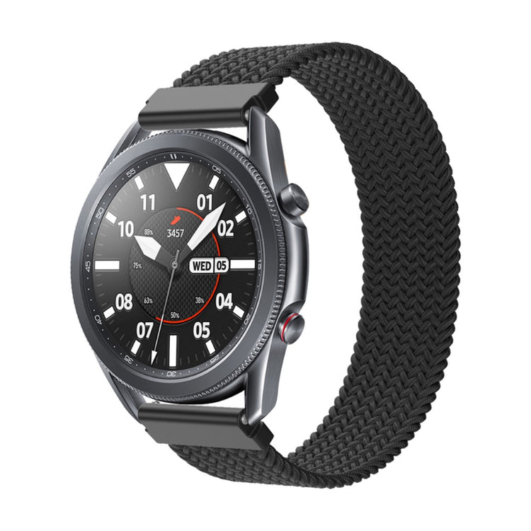 Helt vildt cool Samsung Galaxy Watch 3 (45mm) Stof Urrem - Sort#serie_1