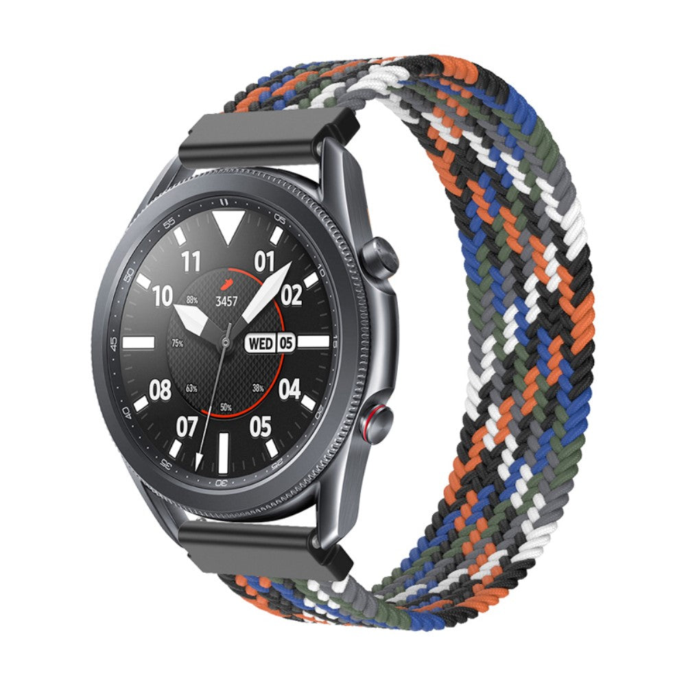 Rigtigt holdbart Samsung Galaxy Watch 3 (45mm) Nylon Rem - Størrelse: L - Flerfarvet#serie_13